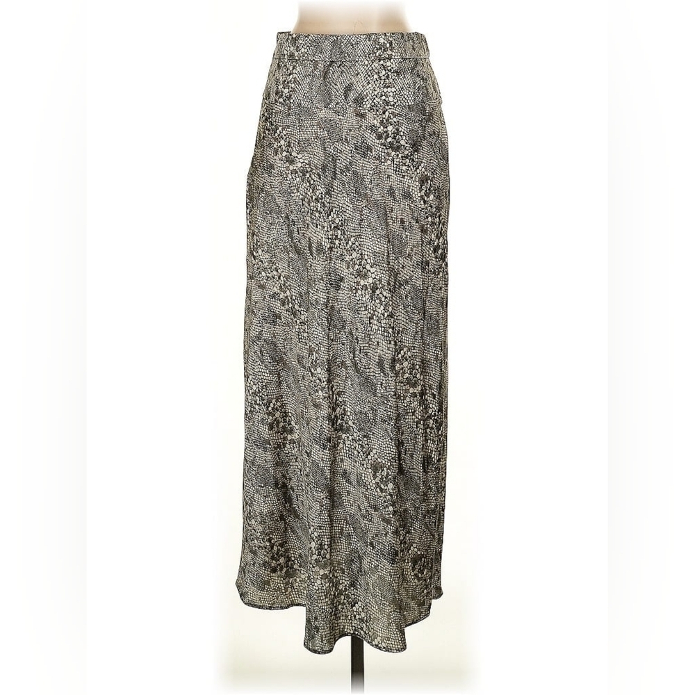 Free People Gray Paisley Wrap Midi Skirt - Size 4 - Picture 4 of 4